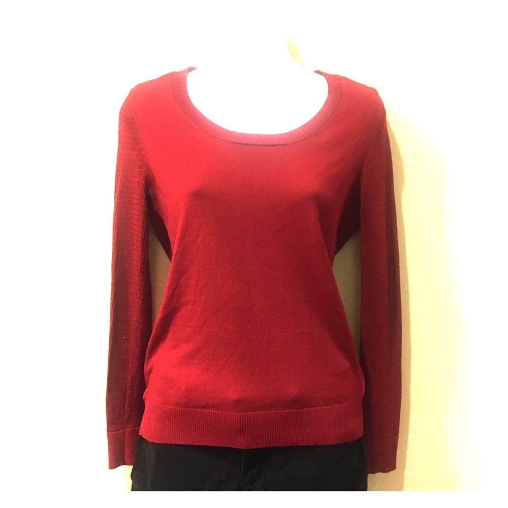 Calvin Klein Red long sleeve blouse